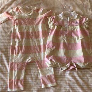 Ralph Lauren pink one piece two items